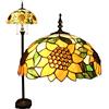 Gweat Tiffany Tiffany 16 pollici Girasole Bead europeo stile pastorale di lusso elegante creativo fatto a mano di vetro macchiato di Tiffany lampada da terra