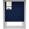 Sol Royal Tenda a Rullo Termica Isolante e Oscurante SolReflect T42-120x160 cm - Ganci per Telaio Inclusi - Blu