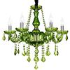 Aiwen Cristallo Lampada Verde Bicchiere Lampadario Da Soffitto Soggiorno Luci Pendenti Sala Da Pranzo Plafoniera 6 Luci
