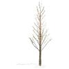 BOP Albero Di Natale Slim Innevato Con Luci Incorporate Afrodite 150 Cm | Albero Luminoso Minimal, Led a Luce Calda | Albero Di Natale Illuminato, Rami Effetto Legno Naturale | 186 LED Bianco Caldo