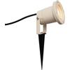 Qazqa basic - Faretto con palo da giardino Moderno - 1 luce - L 11 cm - Beige - Moderno - Illuminazione esterna