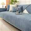 Twaynorb Sofa Cover, Herringbone Chenille Fabric Furniture Protector Non Slip Sofa Cover 1 2 3 Seater (Grayish Blue,70 * 70cm)