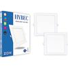 CLAR HYBEC - Faretti LED da Incasso per Cartongesso, Faretto LED, Faretto LED Incasso, Faretti a LED da Incasso, Faretto Incasso, Faretti Incasso Cartongesso 4000ºK, 20W (Pack 2)