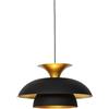 Qazqa Titus - Lampada a sospensione con paralume Moderno - 1 luce - Ø 500 mm - Nero - Moderno - Soggiorno I Camera da letto I Sala da Pranzo I Cucina
