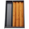 ORGA-BOX inserto multiuso SEPARADO Individual grigio ardesia | 300 x 474 x 51 mm 40 cm di larghezza del mobile, incluso per spezie in bambù