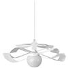 L+ Lampada a Sospensione da Soffitto Moderna Attacco E27 Paralume in Metallo Verniciato Bianco o Nero (Bianco, Ø40cm)