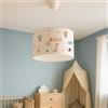 lux.pro Lampada a Sospensione per Cameretta Lampadario per Bambini Lampada da Soffitto con Paralume Cilindrico Ø28 Bianco Design Giraffa