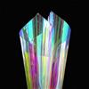 STICKERSLAB GHIRARDI StickersLab - PELLICOLA TRASPARENTE DICHROIC DICROICA ADESIVA ARCOBALENO PER VETRATE CHE CAMBIA COLORE (138cm x 1 Metro, Blaze (Freddo))