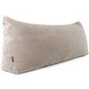 POKAR Cuscino da Lettura 160x50x20 cm | Cuscino Schienale Divano in Velluto Corduroy con Appoggio Schiena Grande | Cuscino Triangolare Cuneo Testata Letto | Certificato Oeko Tex 100 | Beige