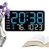 Generico Orologio Digitale da Parete a Batterie - Ampio Display LED con Indicatore Temperatura Decorativo | Orologio Per Camera Da - Per Camera Da Ufficio Dormitorio Camper Garage Scuola Casa Anziani