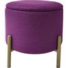 ECHTWERK Pouf Logan, con vano portaoggetti, Coperchio Rimovibile, Contenitore Rotondo, con Piedi in Legno, Adatto per Camera da Letto e Soggiorno, 40 x 40 x 40 cm, Fino a 150 kg, bay