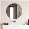 Inbagno Specchio da parete tondo 70 cm in vetro, a filo lucido senza cornice con spessore 0,4 cm