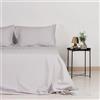 Zenoni & Colombi Lenzuola Piazza e mezza 100% Percalle di Cotone TC 210 - Set Completo letto compreso di lenzuolo sopra, sotto e federa, Made in Italy (Piazza e mezzo, Grigio)