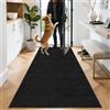 JaevKwzy Tappeto Lungo per Corridoio, Nero 40 x 70 cm Tappeto Cucina Antiscivolo Lavabile Tappeti Runner Ingresso Interno Moderno, Tappeto Passatoia per Cucina, Camera da Letto, Soggiorno