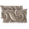 BANZAII TEXTILE INNOVATOR ONLINE Banzaii Coppia Federe 50x80 cm con Cerniera 100% Microfibra Manopesca, Set 2 Federe con Zip 50x80 cm, Made in Italy, Nicole Beige