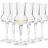 Bormioli Rocco Bormioli, Set da 6 Bicchieri da Grappa, capacità di 75 ml, Altezza Totale del Bicchiere di 16,5 cm, Lunghezza del Manico di 5,8 cm