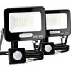 Aigostar- 20W Faretto Led da Esterno con Sensore di Movimento, Faro LED Esterno, 1650LM, Bianco Freddo 6500K, IP65 Impermeabile, Faretti LED per Giardino, Cortile, Patio, Garage, Confezione da 2