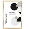 FRAMAI® Cornice portafoto 40x60 cm Oro MDF Con telaio ecologico e plexiglass anti-rottura, gancio e supporto