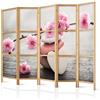 murando - Paravento da Interno 225x172 cm XXL Spa Fiori 5 Pannelli Divisori Stampa Unilaterale su Tela in TNT Separe Divisorio per Ambienti Ufficio Paraventi Decorazioni Legno Elegante b-B-0166-z-c