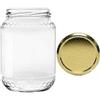 Firmadigaranzia srl Vasetti in Vetro per Miele da 1 kg (773 ml) - Confezione 15pz con tappi aleare 82mm inclusi - Vasetti per il miele in vetro alveare per apicoltori con tappi twist off oro alveare 82 mm