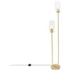 Qazqa laura - Lampada da terra Art déco - 2 luce - L 28 cm - Oro - Art déco - Soggiorno I Camera da letto I Sala da Pranzo I Cucina