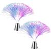 Generic luce romantica in fibra ottica, 2 pezzi, lampada cambia colore a batteria, luce notturna a LED rotante romantica in fibra ottica, lampada sensoriale per camera da letto, soggiorno