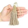 Fenghuangwu 4 nappe grandi da 6 pollici con fiocco da 4,3 pollici, eleganti nappe fatte a mano (mix beige)