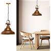 bamyum Ulmete Lampada a Sospensione Industrial Colore Rame 30 cm in Metallo, Lampadario a Sospensione Industrial E27, Lampadario Cucina Vintage, Soggiorno, Camera da Letto, Salotto Retro