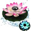 NIDONE Luci Solari per Stagno Luci Solari Galleggianti Bianche per Laghetto, Luce Solare Fiore di Loto per Piscina Luce Galleggiante di Loto Luce Solare Impermeabile da 11.02 Pollici con Gancio - Colorata