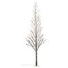 BOP Albero Di Natale Slim Innevato Con Luci Incorporate Afrodite 210 Cm | Albero Luminoso Minimal, Led a Luce Calda | Albero Di Natale Illuminato, Rami Effetto Legno Naturale | 306 LED Bianco Caldo