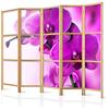 murando - Paravento da Interno 225x172 cm XXL Fiori Orchidea 5 Pannelli Divisori Stampa Unilaterale su Tela in TNT Separe Divisorio per Ambienti Ufficio Paraventi Decorazioni Legno b-B-0400-z-c