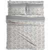 MAXIME MAISON - Set Lenzuola Letto Singolo Cotone Stampate, Completo Letto Singolo Cotone con Federa, Lenzuolo Anallergico Made in Italy (Dream Grigio)