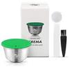 i Cafilas Capsula di caffè riutilizzabile ricaricabile filtro caffè compatibile per Dolce Gusto con cucchiaino da caffè, pennello.