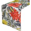 The HomeCentric Rosso Decorativo Runner da tavola 35 x 90 cm | Contemporaneo Floreale Cotone Biancheria da tavola | Ricami a mano Runner da tavola per feste, decorazioni per tavoli da pranzo - Wildflower Wave