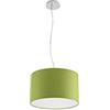 OLUX ILLUMINAZIONE - Lampadario Soggiorno Moderno in Tessuto, Lampadario a Sospensione Ideale per Salotto e tutte le stanze della Tua Casa, Perfetto per Led,Made in Italy(Mod.Roary-Verde acido-35cm)