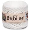 Bobilon Filato per magliette per lavori fai da te all'uncinetto, lavori a maglia, progetti macramè, 100% cotone, ecologico, di qualità, con uno spessore costante di 5-7 mm, gelato
