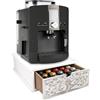 Lupia - Cassetto Porta Cialde Caffè e Porta Capsule 27x33x11 cm ALBERO ABBRACCIO MIX, Contenitore Organizer per Caffè, Tè, Tisane Zucchero, Angolo Bar in Legno Bianco Antimacchia per casa e ufficio