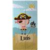 LolaPix Asciugamano Pirati. Telo Mare. Regalo Personalizzato. Asciugamano Personalizzato. Vari Disegni e Dimensioni. Pirati