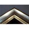 Artecentro Cornice Dorata per Quadri - Oro/Colore con o Senza passepartout in Legno-Varie Misure (Argento, 70 x 100)