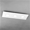 Top Light PLAFONIERA MODERNA LED 3xGX53 L 60 CM VETRO BIANCO RETTANGOLARE