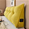 Treer Cuscino da Lettura per Letto Grande Velluto Cuscino Schienale Divano Cuscino Lombare per Testiera Wedge Cuscino Cuscino di Supporto Grandi Cuscini per Poggialetto (100 * 50 * 20cm,Giallo)