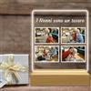 Stileitaliano lampada con foto personalizzata idea regalo nonni compleanno led multicolore regali nonno nonna festa dei nonni nipote nipoti (Collage)