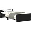 vidaXL Giroletto Senza Materasso Rovere Nero 90x190cm in Truciolato, mobili per Camera da Letto, Base del Letto, Letto Singolo, Letto, Rete del Letto