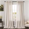 Nanspring - Tende extra lunghe color sabbia beige, lunghezza 264 cm, set da 2 pannelli con linguetta posteriore, tende in stile fattoria neutre, con filtrazione leggera, semi-trasparenti in lino