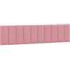 vidaXL Cuscino Testiera Hanko Rosa 200 cm in Velluto, Cuscino Testata, Testata Imbottita, Cuscino per Testata Letto, testiera Imbottita