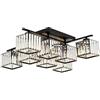 VR VETRINEINRETE Vetrineinrete® Lampadari da soffitto 8 cubi in vetro lampada contemporaneo in metallo nero attacco e27