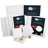 Artina Set da 12 Tele per Pittura 30x40cm ; 20x20cm; 20x30cm; 30x30cm e 40x60cm Serie Akademie - 100% Cotone Bianco 280g/m² - Telaio in Legno Certificato FSC®