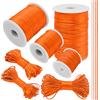 LEREATI Filo Nylon per Braccialetti 2mm x 100m Coda di Topo Cordoncino per Collane Filo Non Elastico per Braccialetti Resistente Filato Gioiello, Filo per Macrame, Perline, Fai da Te (Giallo Arancio)