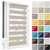 Estika Tenda a rullo giorno e notte senza forare, larghezza con incrementi di 1 cm - 46 x 120 cm - Grigio marrone - per interni, per finestre, tessuto a doppio strato, protezione solare