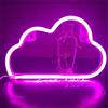 DUBENS Segnale al neon, luci al neon, lampada decorativa per la notte, alimentata tramite USB, per feste di compleanno, camera da letto, Natale, regalo per bambini (nuvole rosa)